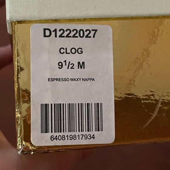 Daniblack Open Peep Toe Clog size 9.5 Brown ESPRESSO WAXY NAPPA shoe sling back - Picture 11 of 16